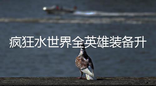 词条搭配装备界全技能英雄攻略水世升星疯狂