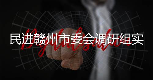 项目餐厨民进调研会调研组赣州赣州市委实地