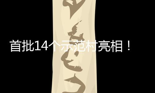 亮相村旅场景海解游新个示首批上锁乡范村